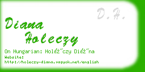 diana holeczy business card